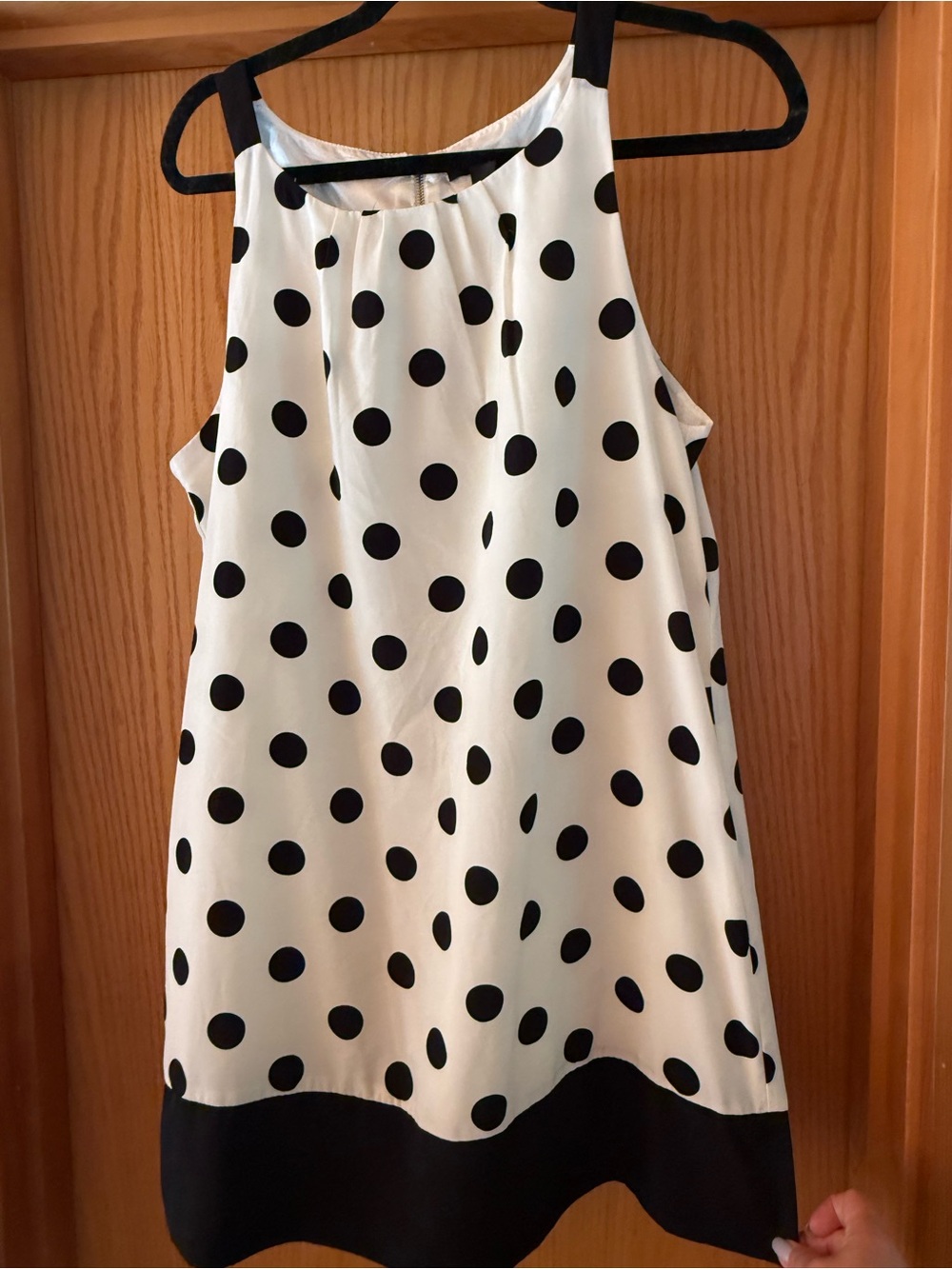 Forever 21 Black and White Polka Dot Dress with Gold Zipper
